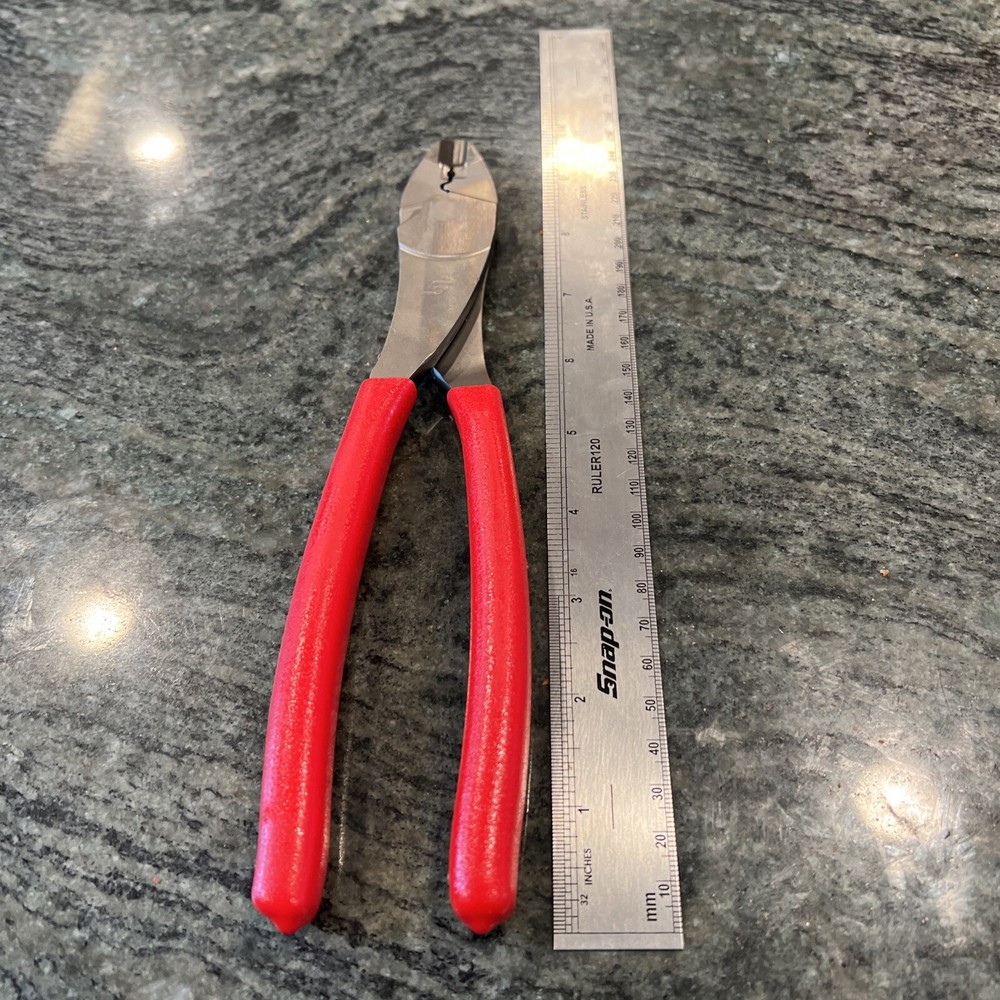 Snap-on 29acf 9" wire terminal crimping tool 29acf red