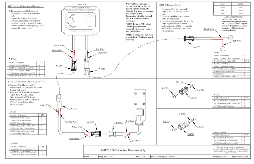 Quick Coupler Control Box A-0122 / 5067 Control Box Assembly Coupler Control Box