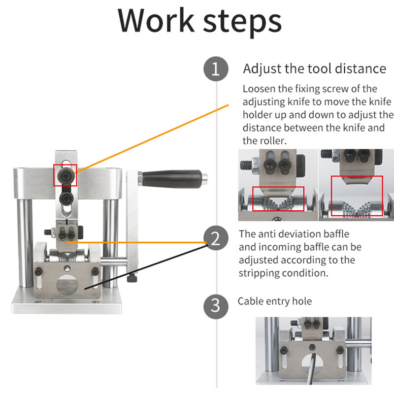 Wire Edm Machine Electric Wire Puller Manual Scrap Peeling Copper Cable Stripper