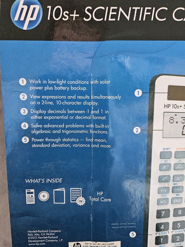 hp 10s scientific calculator