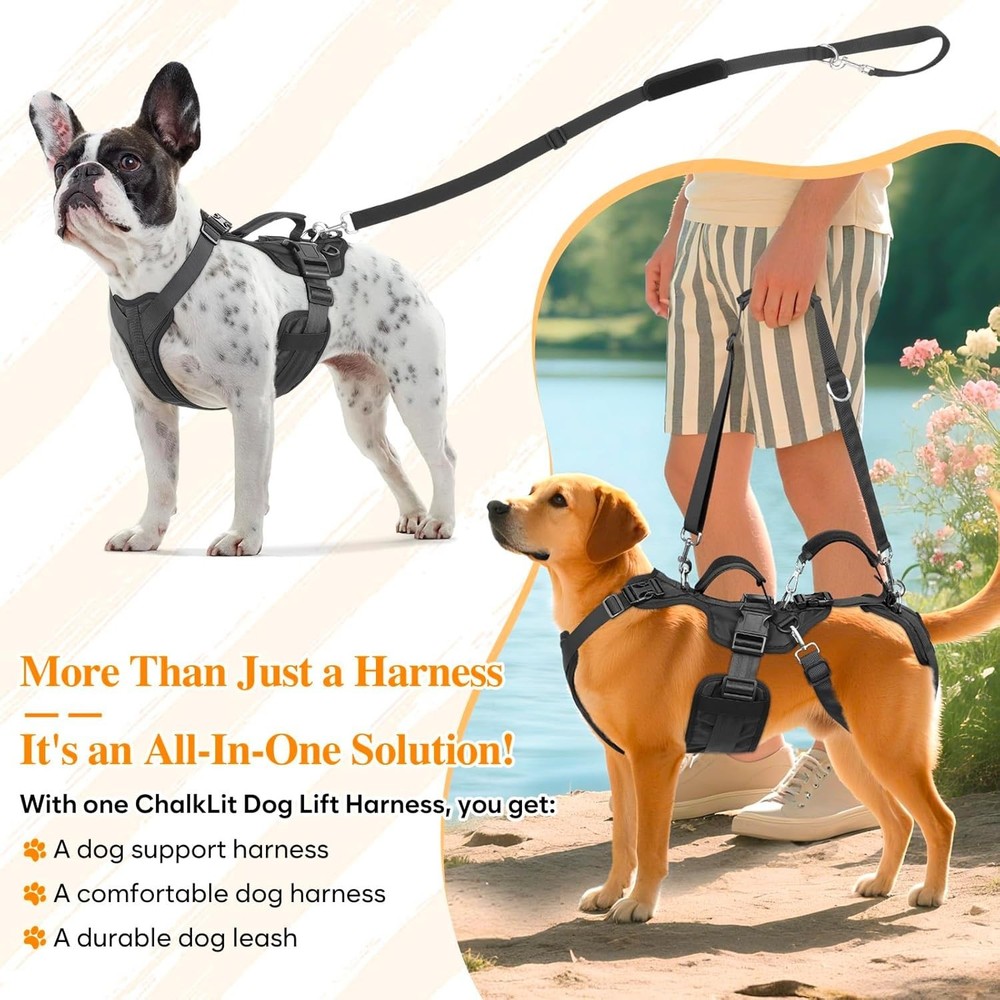 Ultimate Pee-Able Dog Lift Harness for Large/Medium Dogs - Easy Adjustability