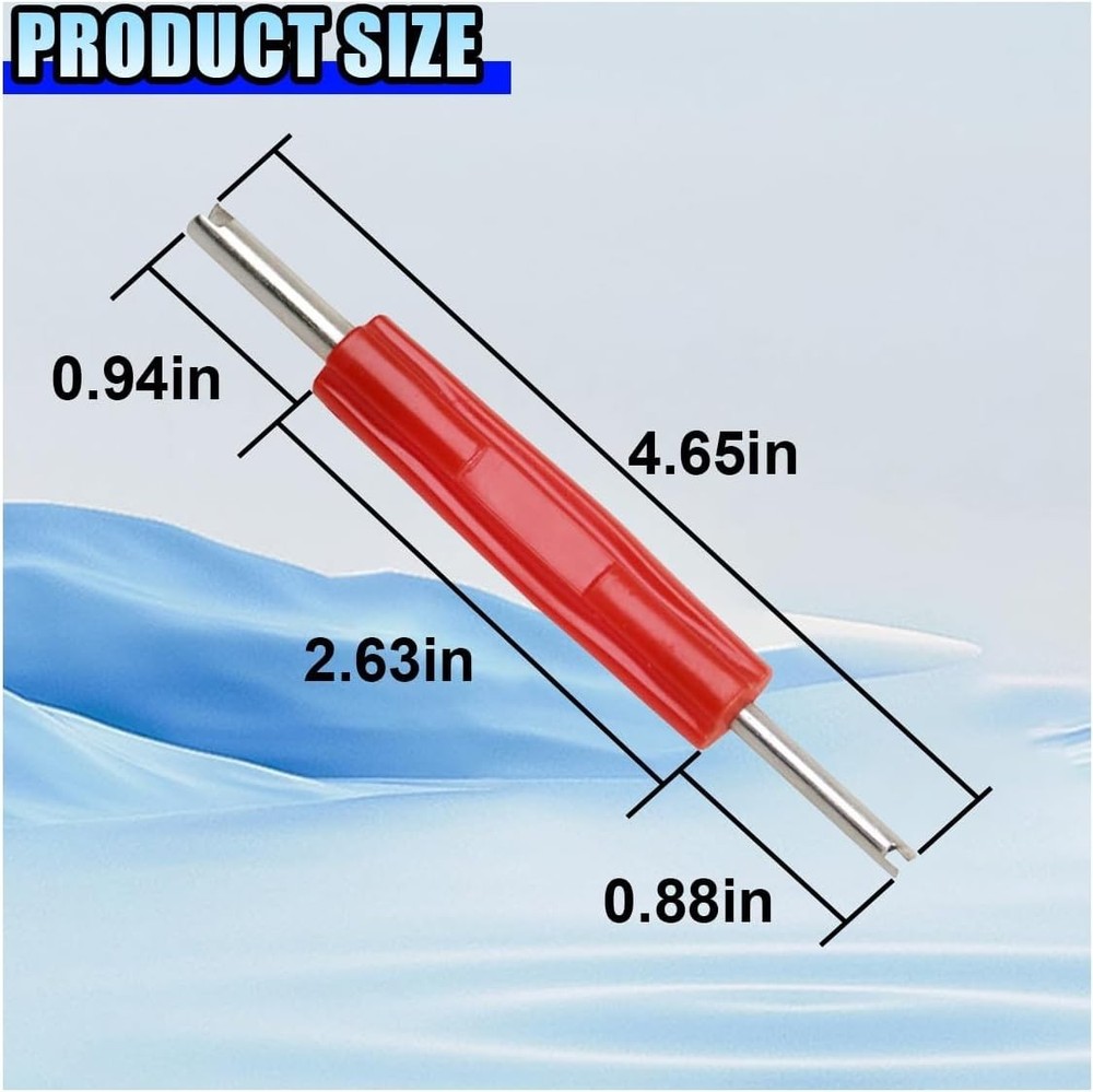 5PCS Valve Core Removal Tool, Double Head Schrader Valve Stem Core Remover, M...