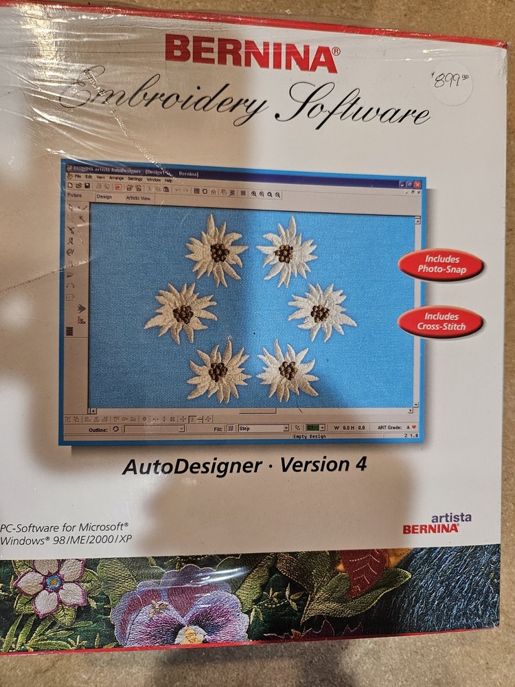 Bernina embroidery Software Auto-Designer Verson 4 Never Used