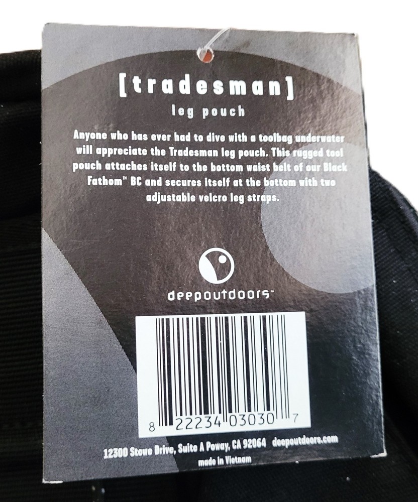 DEEPOUTDOORS TRADESMAN DIVING/TOOL/ACCESSORY BAG WITH 2 POUCHES