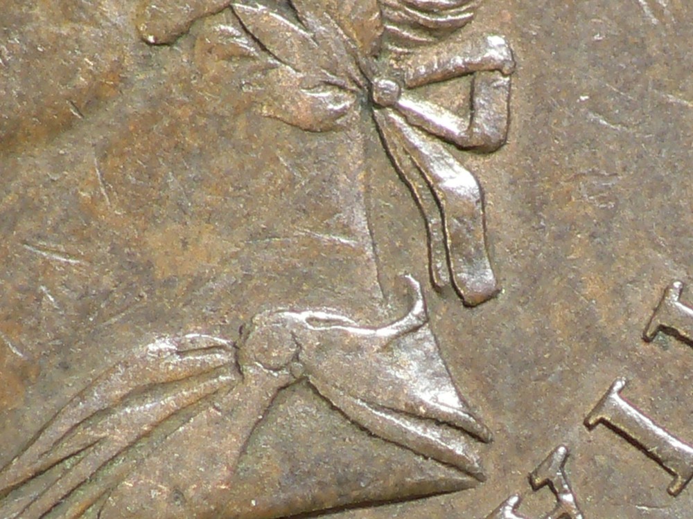 NS-1D2 Thistle Token 1832 Nova Scotia Half Penny #24909