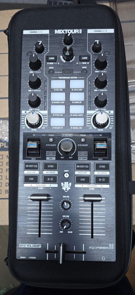 Reloop Mixtour Pro 4-deck All-in-one DJ Controller Module with Decksaver + Bag