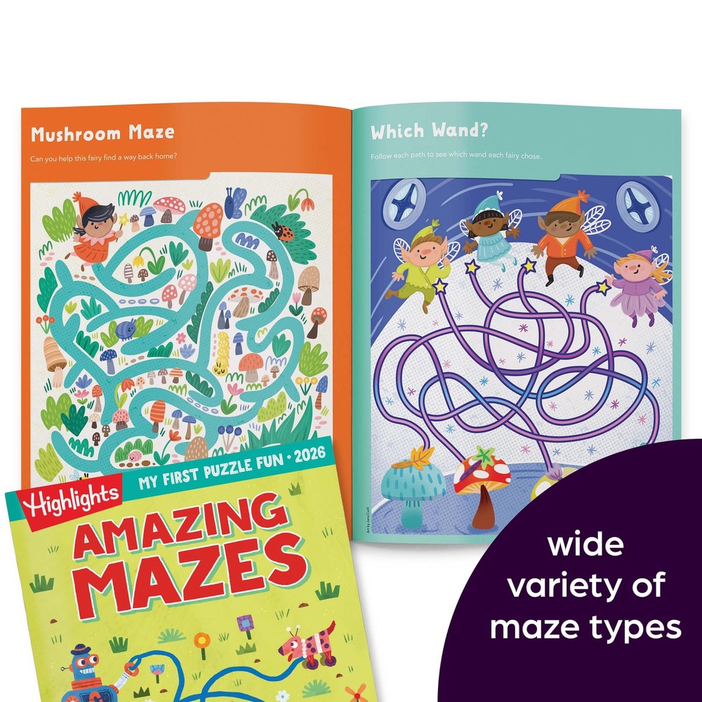 My First Puzzle Fun 2026 Activity Book Set with Mazes, Matching Mixed Colors