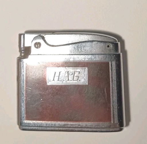 Vintage Working Ronson ADONIS Silver Tone Lighter