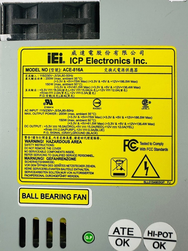 IEI ACE-816A-RS Power Supply