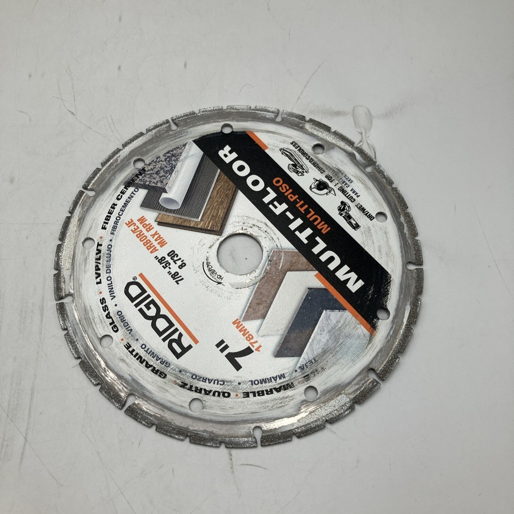 RIDGID 7 in. Segmented Rim Multi-Flooring Diamond Blade