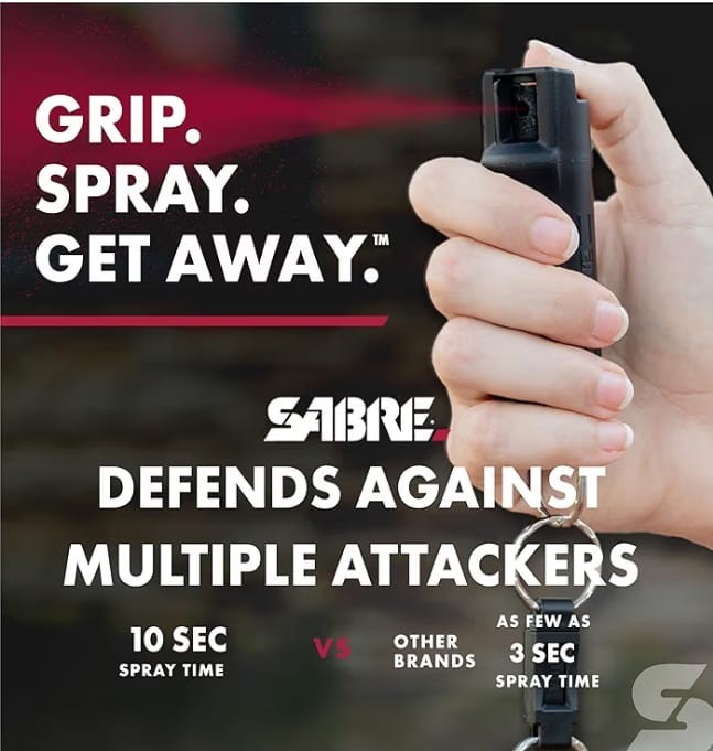 HEAVY DUTY Pepper Spray Quick Release Keychain Easy Carry Fast Access