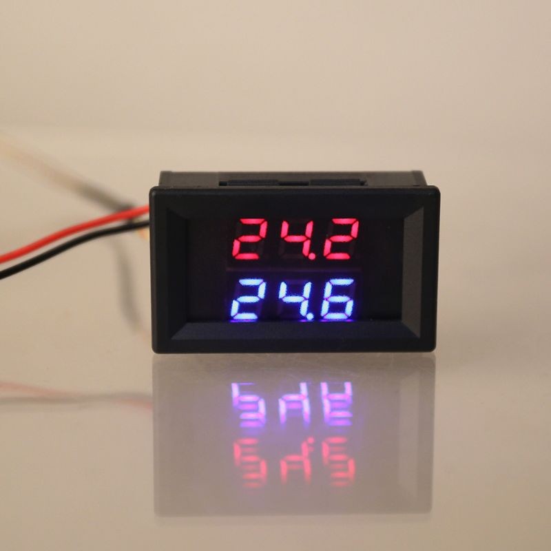 Upgrade Digital Temperature Meter Dual Display K-Type Thermocouple Temp Sensor