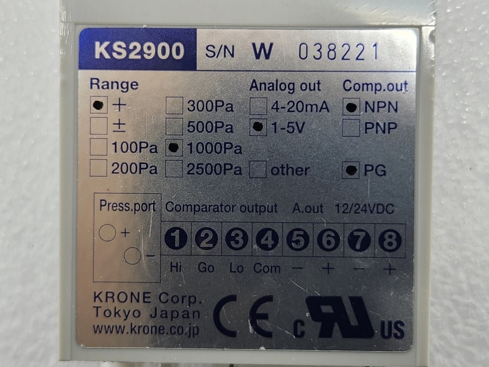 KRONE Differential digital pressure manometer KS2900 (As-Is)