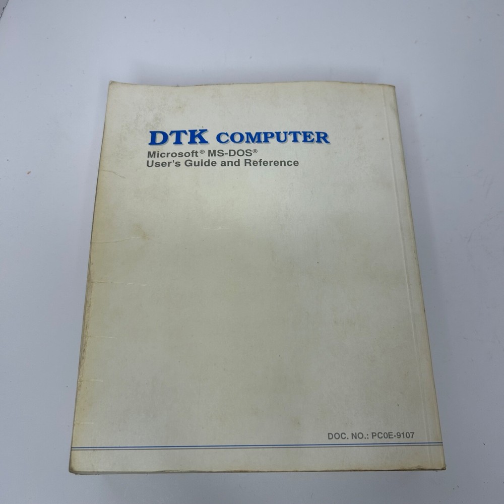 Vintage Microsoft MS-DOS Version 5.0 User’s Guide And Reference DTK Computer