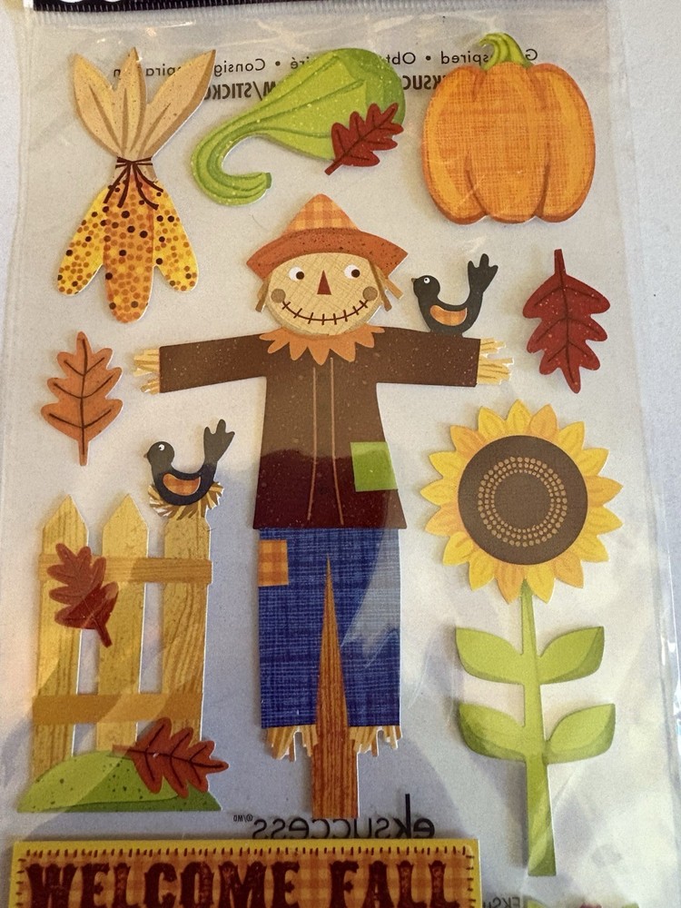 Sticko Thanksgiving Stickers - Welcome Fall - New In Package