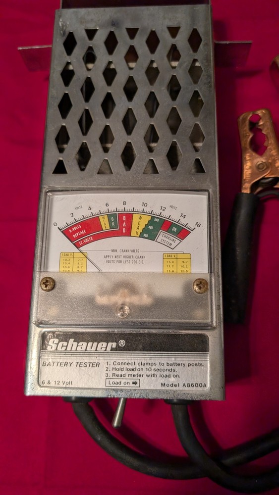 Vintage Schauer Battery Tester Model A8600A
