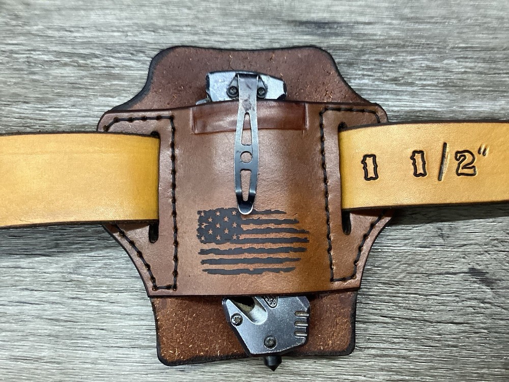 Leather Folding Clip Knife Sheath (Sheath Only)