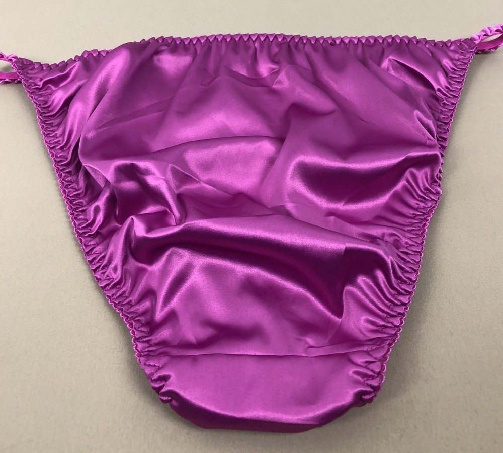 Satin String Panty Magenta XL