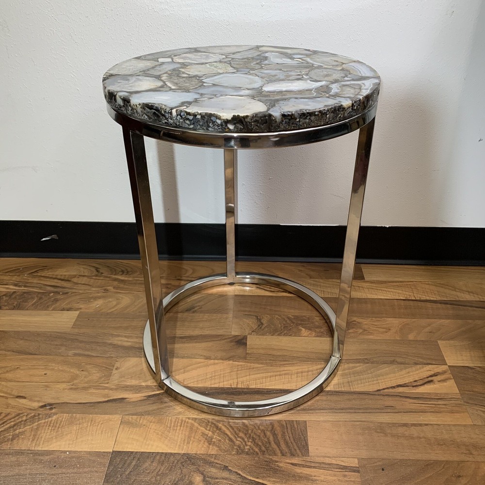 Agate Slice Table Casa Arte Decor Made in India Side End Table