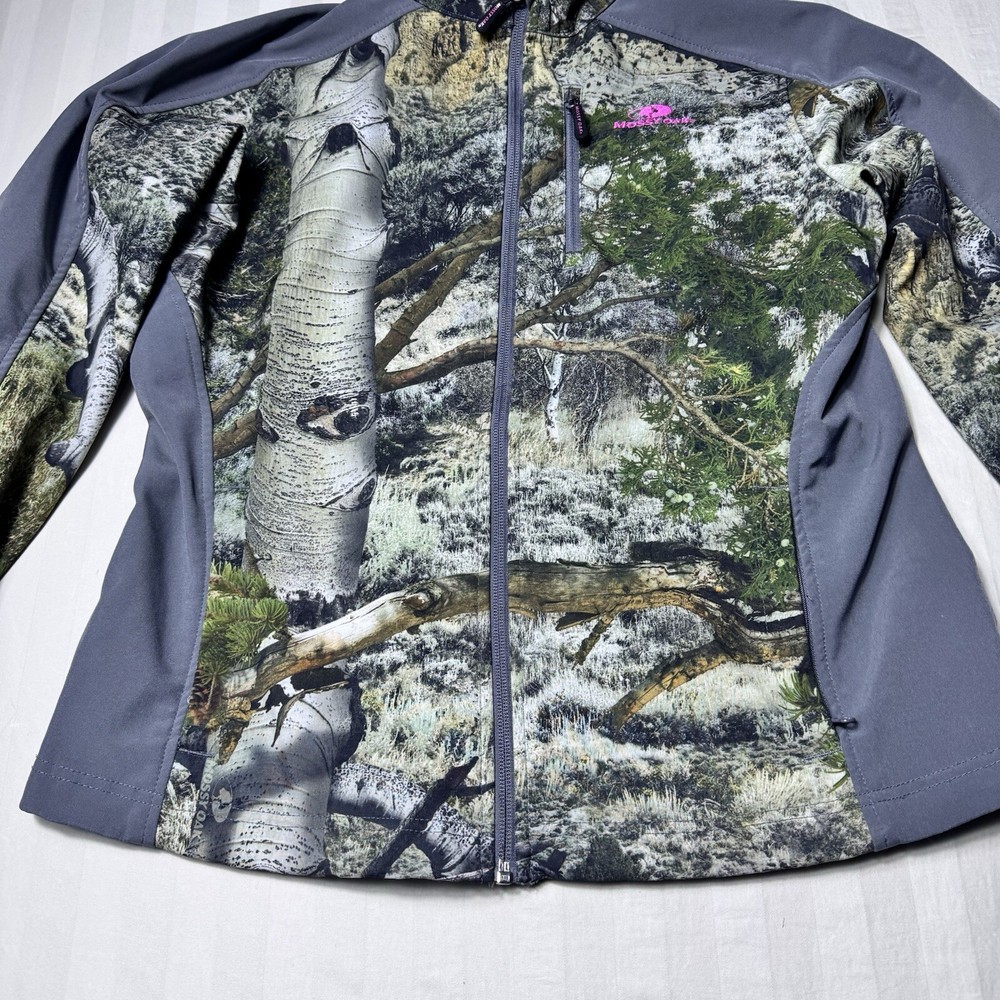 Mossy Oak Techshell Jacket Women's Small Scent Factor Woods Camo Hunting Gear