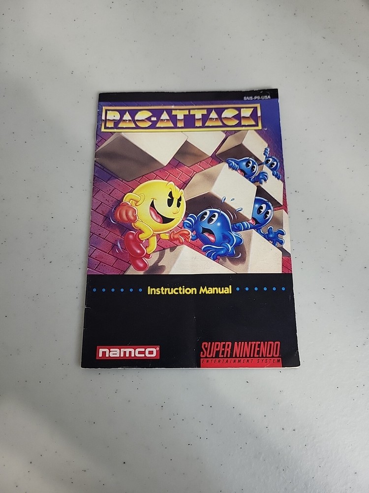 SNES Pac-Attack (SNS-P9-USA) manual only
