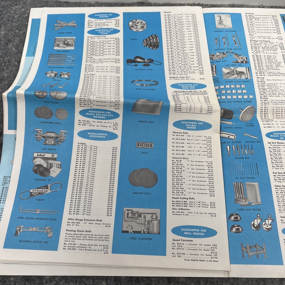 ToolKraft Power Tools Catalog 1963 Illustrated Catalog Table Saws Planers more