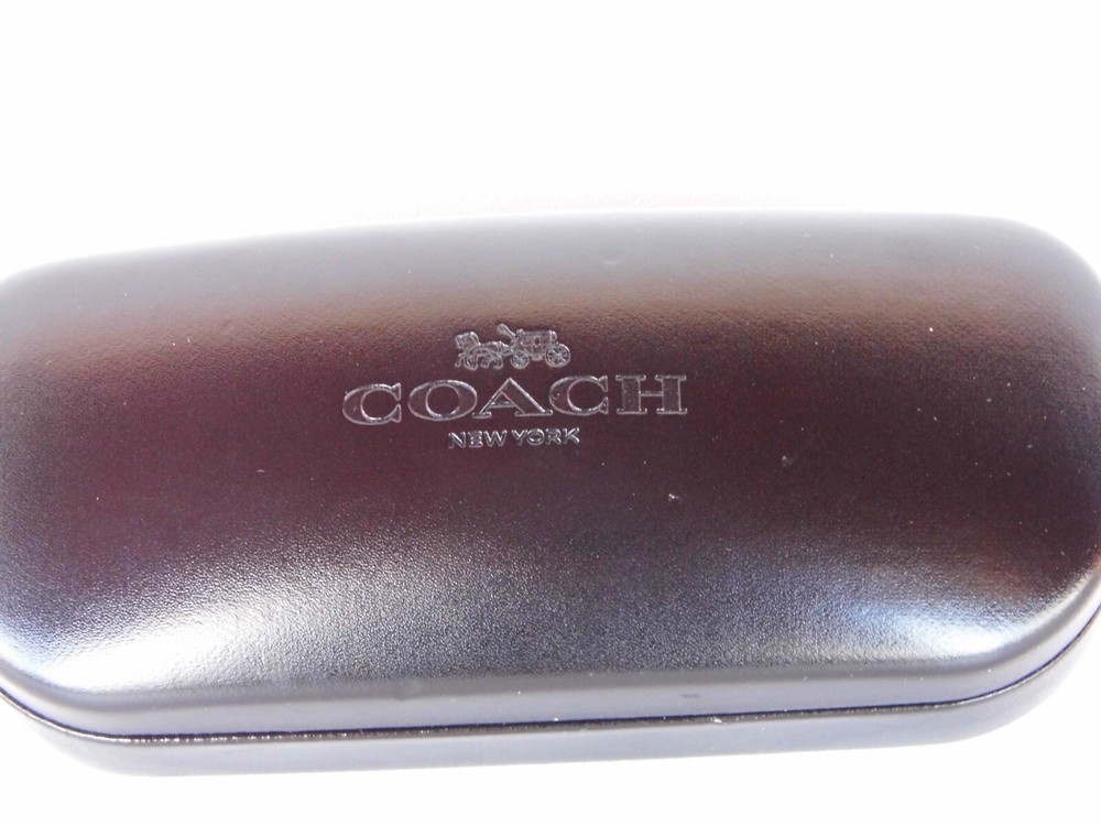 Coach Eyeglass Sunglass Large  Black Hard Case Clamshell Leather