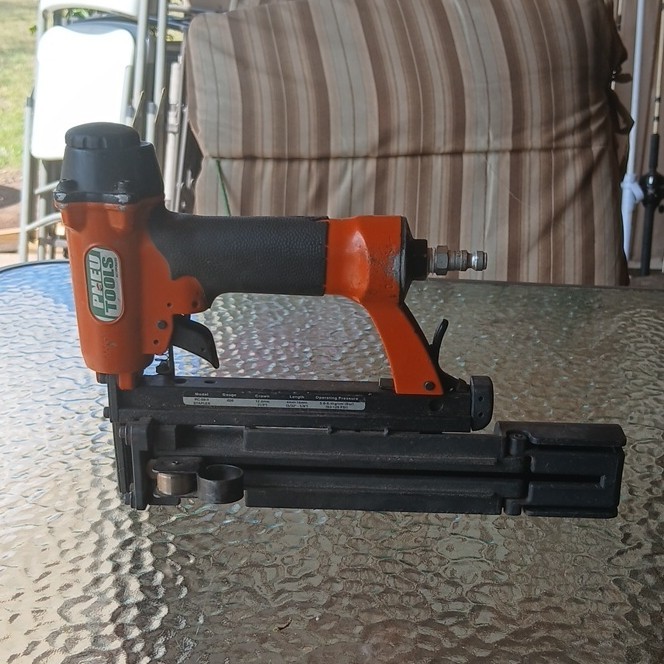 Pneu Tools Orange Pneumatic Stapler Heavy Duty Professional NEEDS TRIGGER TESTED