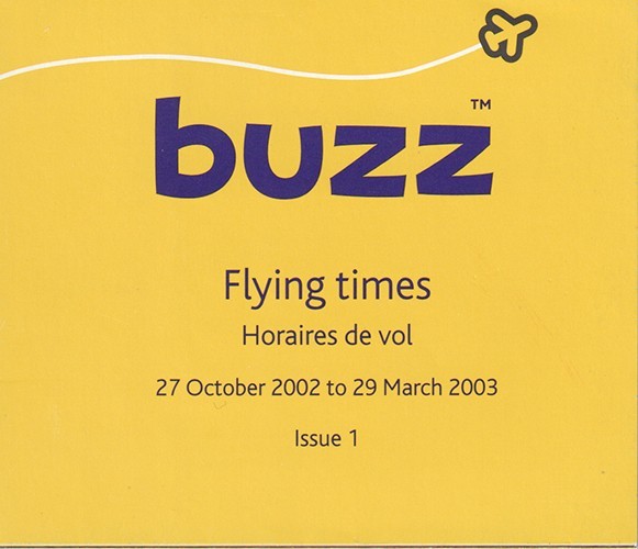Buzz timetable 2002/10/27