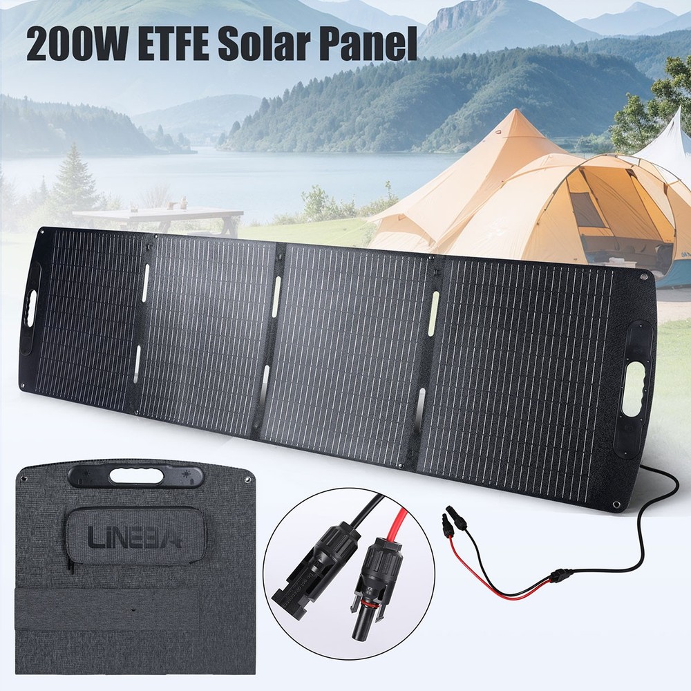 100W 200W Foldable Off Grid Solar Panel with Kickstand & Controller For Camping