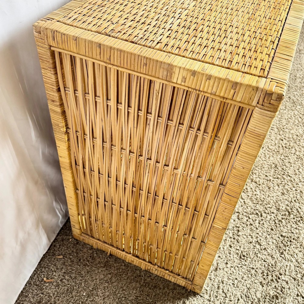 Vintage Boho Chic Wicker Credenza