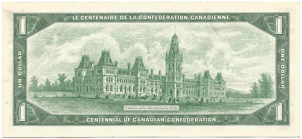 CANADA 1967 ONLY Uncirculated "CONFEDERATION CENTENNIAL" Commemorative $1 Note