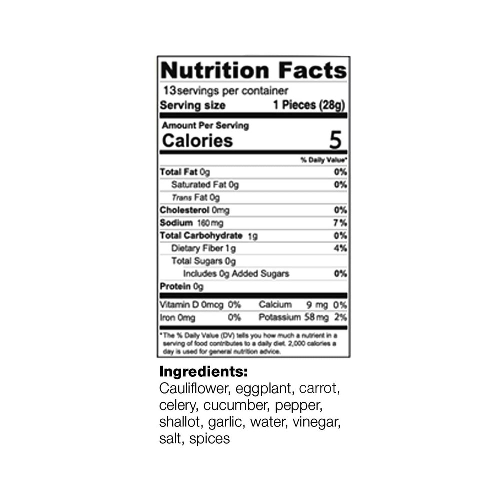 - Pickled Mixed Vegetables, 700 ml / 24 Oz