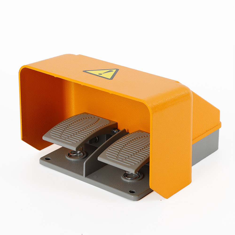 Multi-function Double Foot Switch Extra Heavy Duty Dual Pedal Switch Orange USA