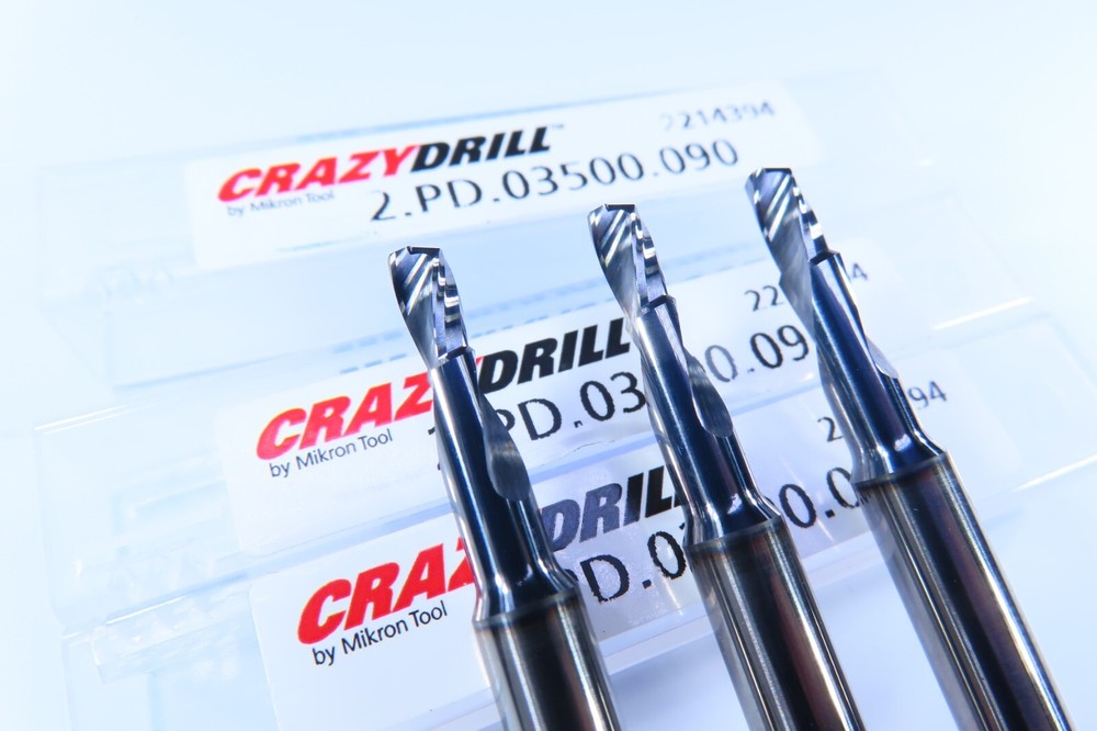 LOT ( 3 ) NEW MIKRON TOOL CRAZYDRILL .1378" COOLPILOT SOLID CARBIDE PILOT DRILLS