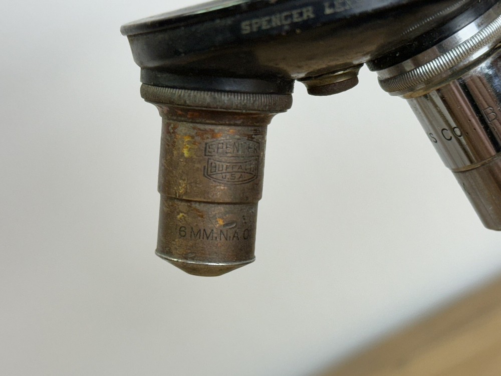 VINTAGE EARLY 1900'S SPENCER BRASS MICROSCOPE