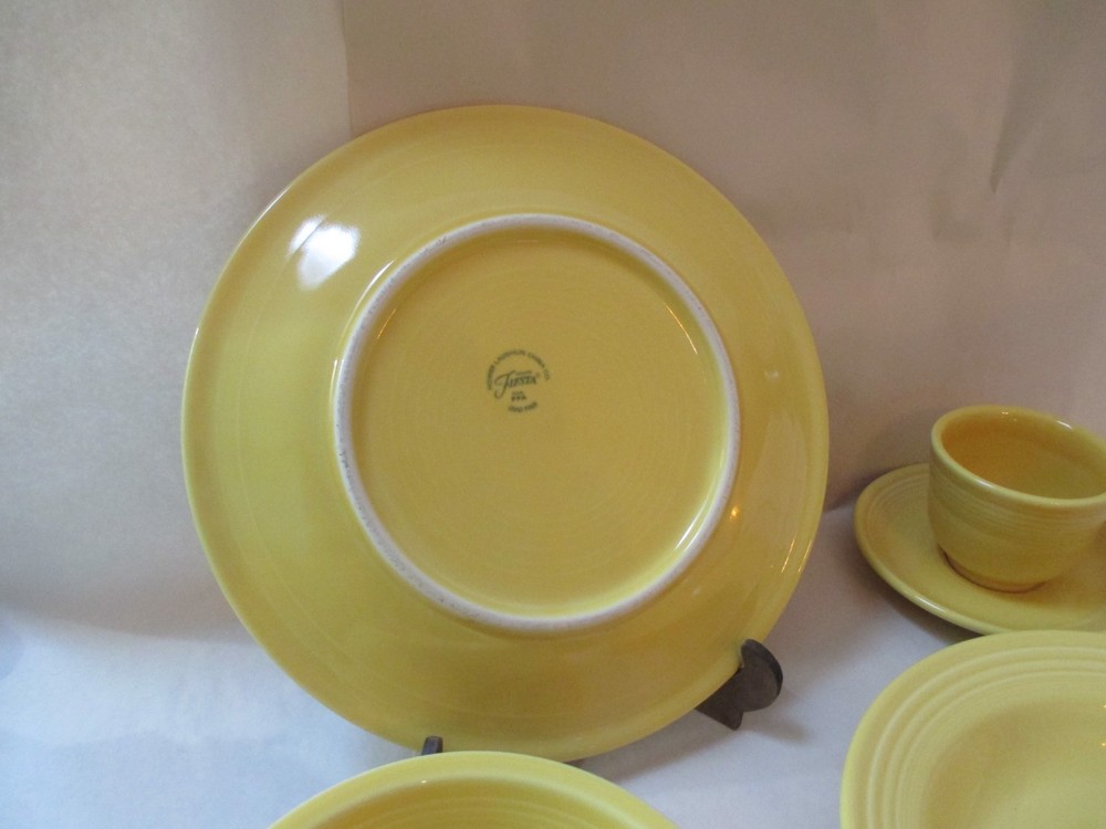5 Piece Fiesta Sunflower Dinner Place Setting, Pre-owned
