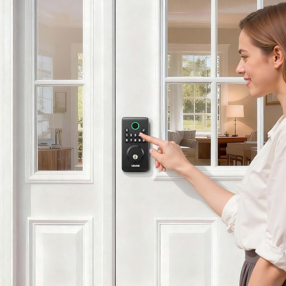 Keyless Entry Door Lock, Electronic Deadbolt with Customizable User Codes, Pione