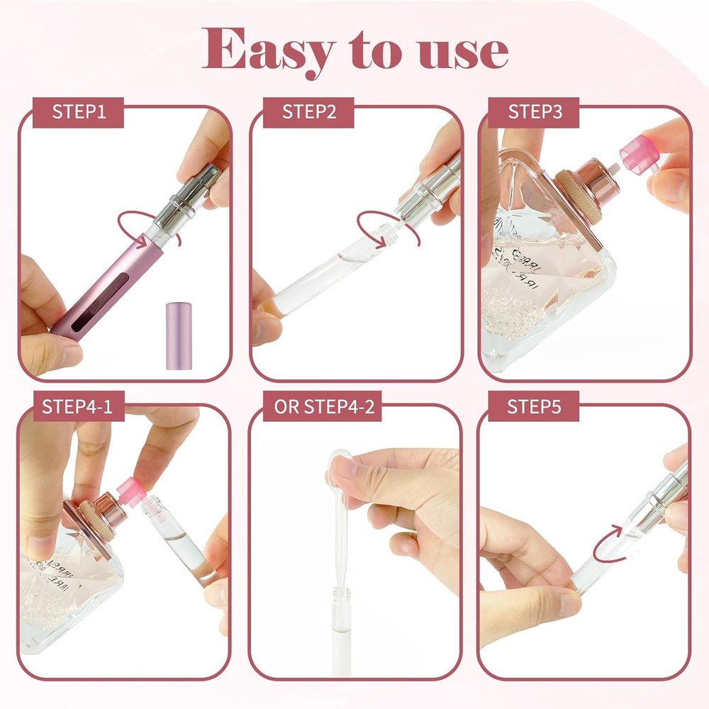 4pcs Mini Perfume Travel Bottle, Atomiser Refillable, 5ML Spray...