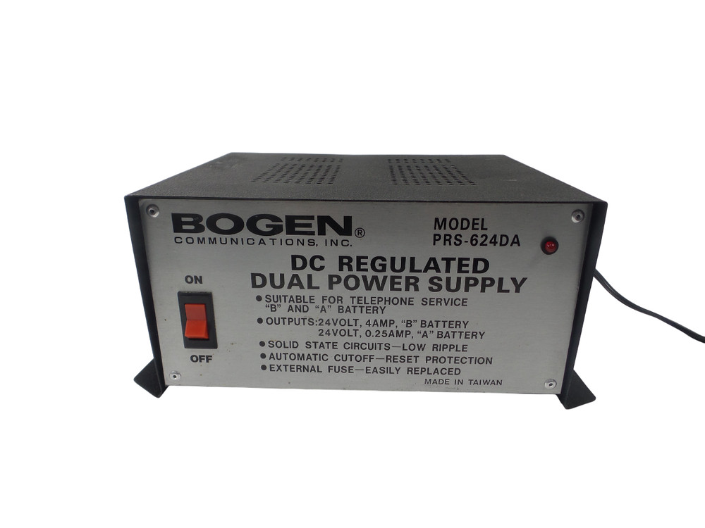 BOGEN COMMUNICATIONS PRS-624DA DC REGULATED DUAL POWER SUPPLY