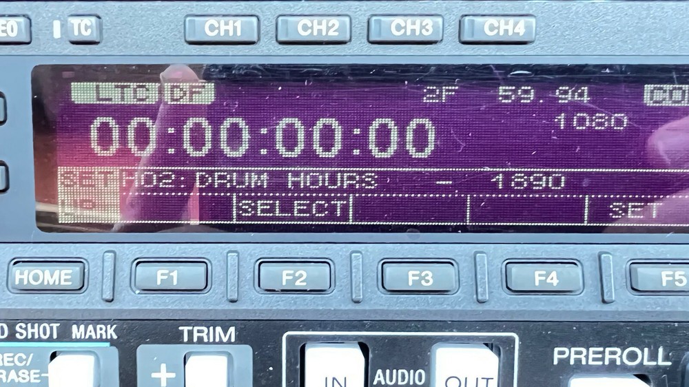 SONY HDW-2000 HDCAM EDITOR Fully serviced! 1890 Drum Hours