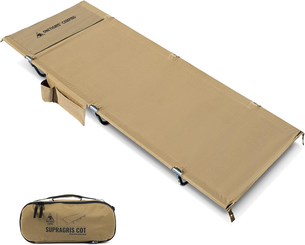SUPRAGRIS Camping Cot, Support up to 400Lbs, Lightweight Comfortable Folding Bed