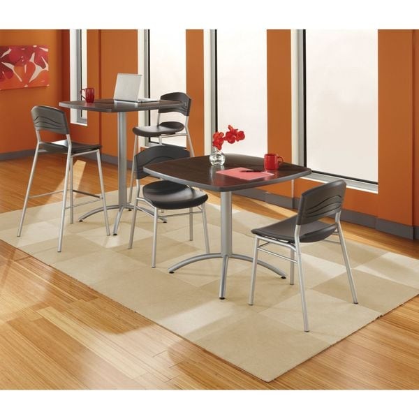 Iceberg 65668 Cafeworks Cafe/Breakroom Table, Graphite Granite Top, Silver