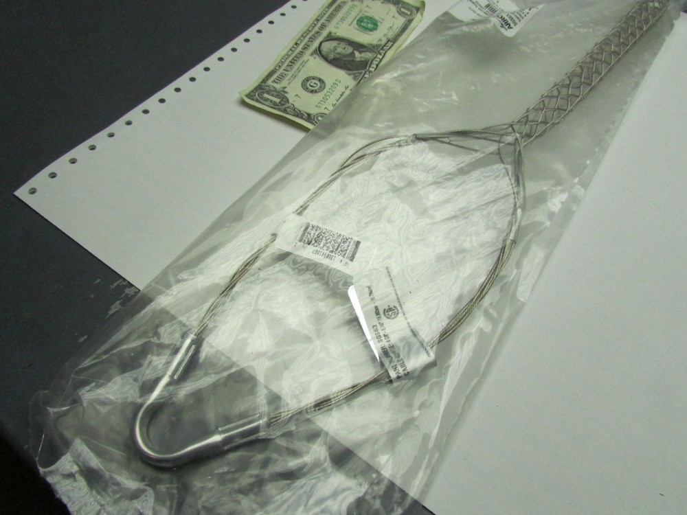 Cooper Single Eye Cable Cord Pull Support Grip .630-.740 8" Bale 11" Mesh SGS63