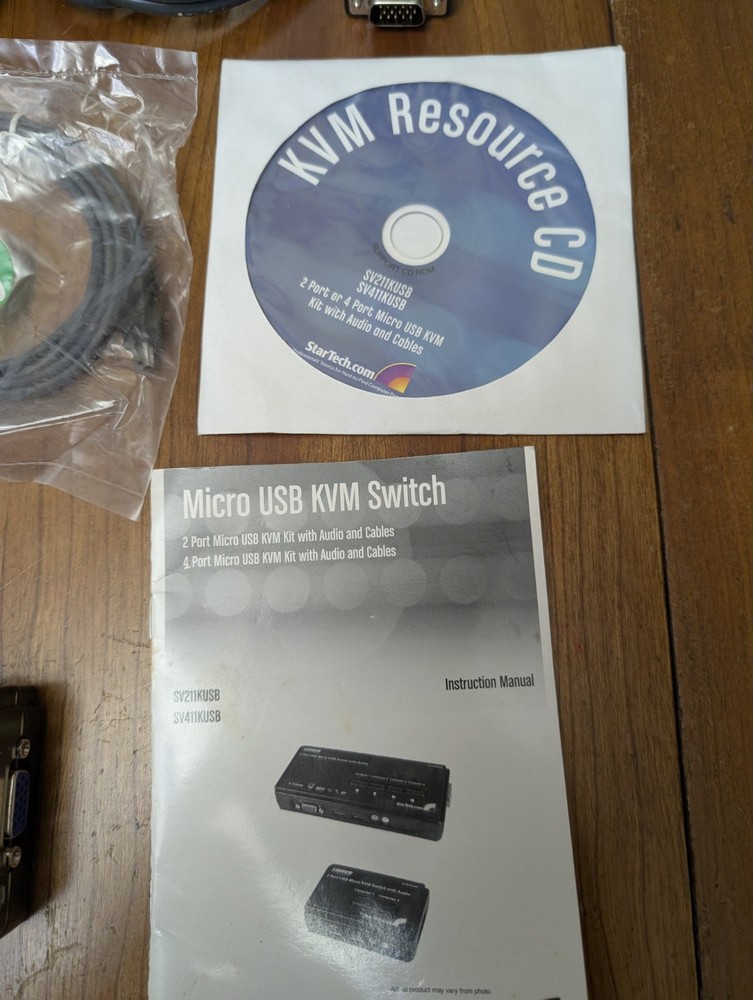 StarTech StarView 2-Port USB Micro KVM Switch Kit w/Audio & Cables SV221KUSB