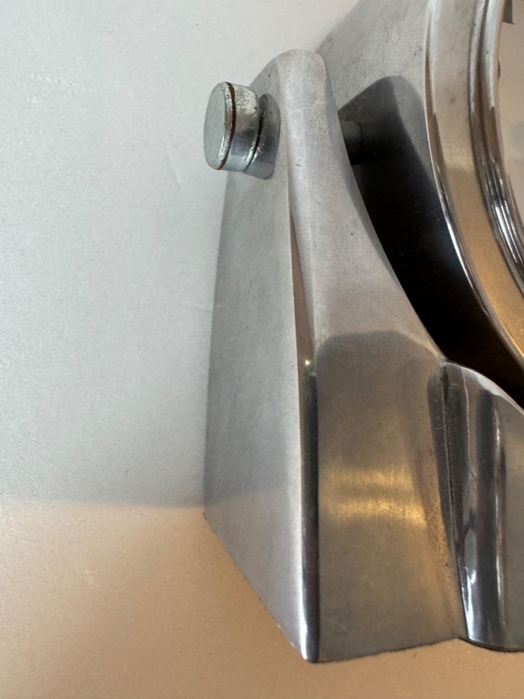 Pottery Barn Chrome Table Clock Tested, Works Great