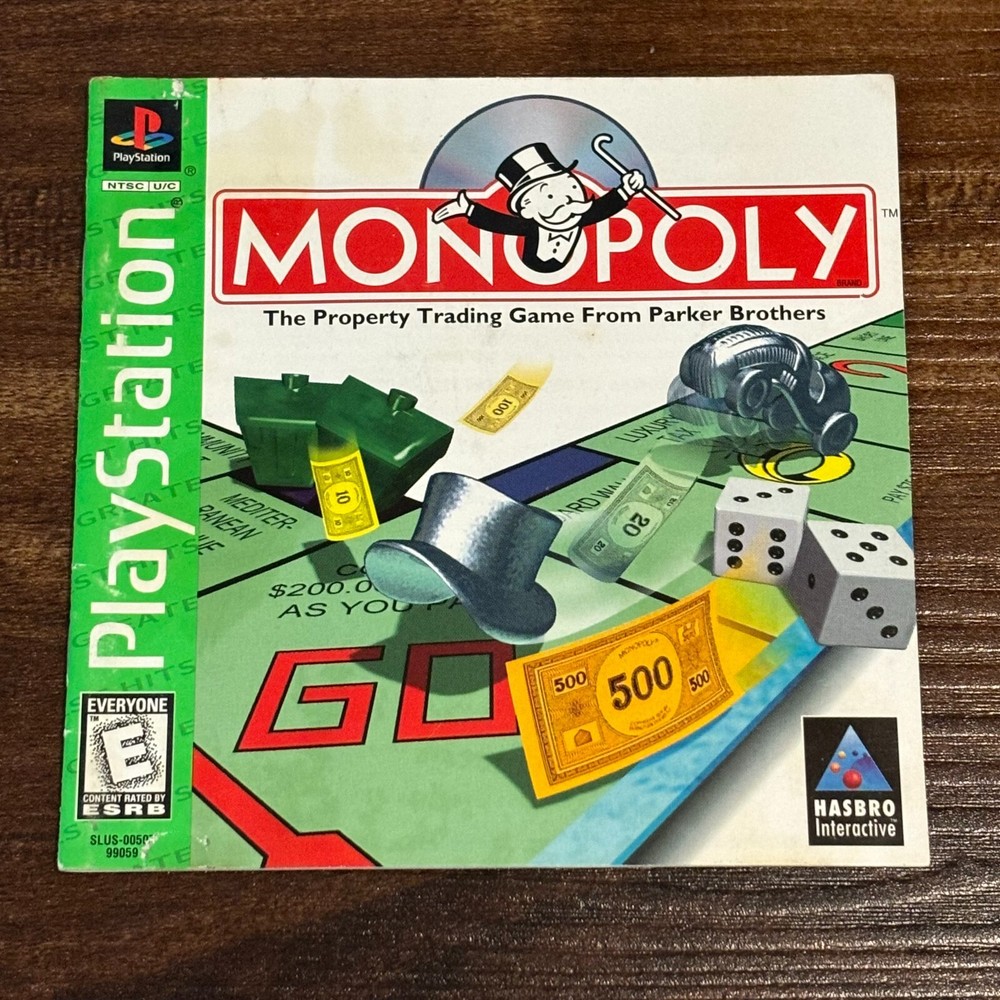 Monopoly PS1 Playstation 1 PS One Instruction Manual Only