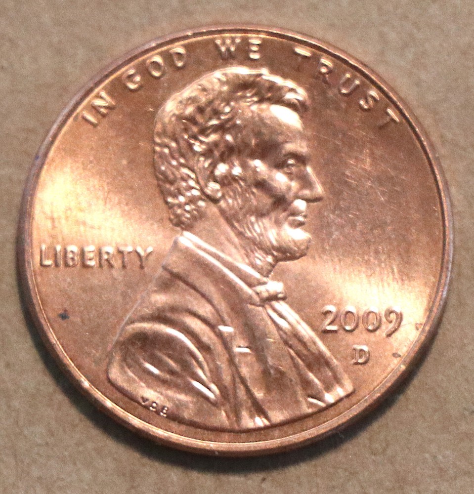 2009 D Lincoln Bicentennial cent Professional Life BU