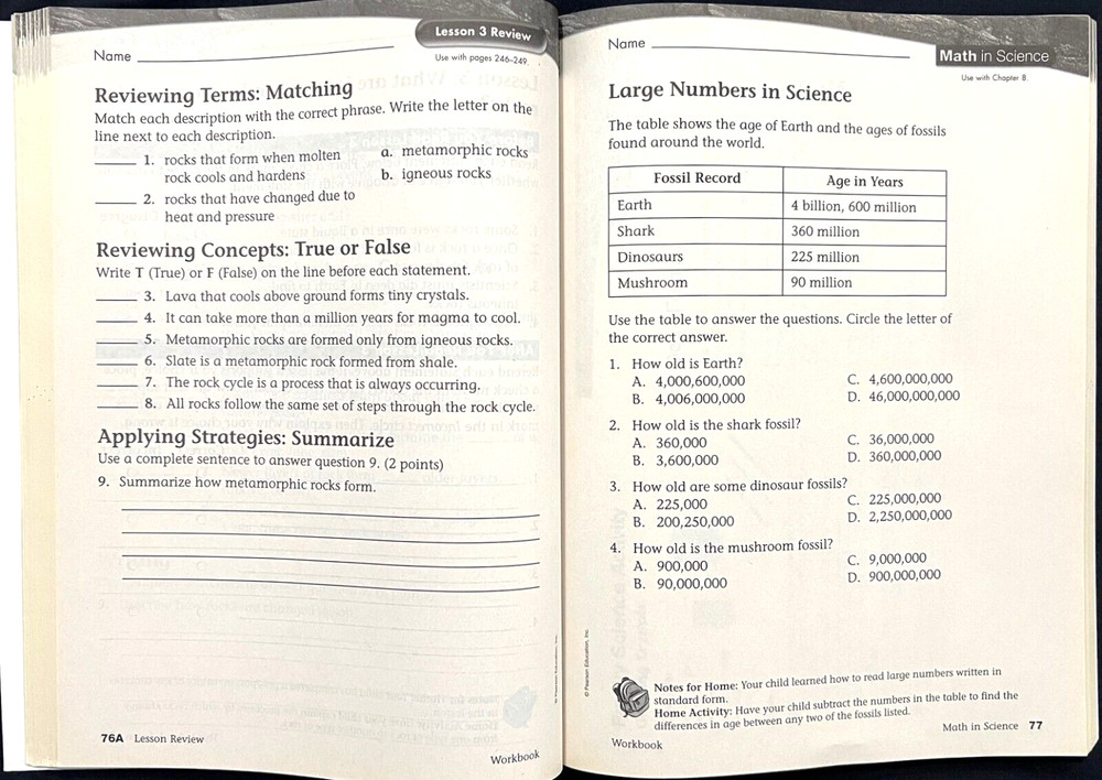 4th Grade - SCIENCE - STUDENT WORKBOOK EDITION (2006, Scott Foresman)
