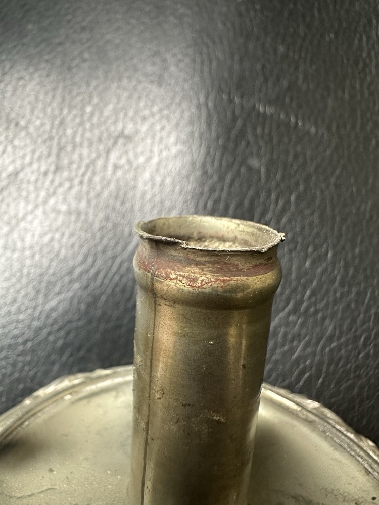 Antique Silver Plated Chamberstick Candlestick Ring Handle c1900